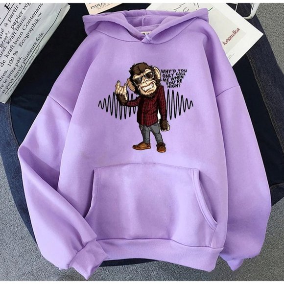 Comfortable Rock Arctic Monkeys Print Hoodie Hip Hop Coats Rapper Sweater Unisex - Picture 6 of 10